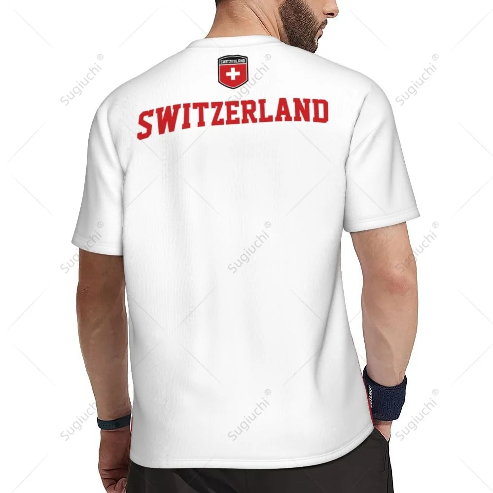 Exclusive design Switzerland Flag Grain 3D Printed Men For Running Bike Soccer Tennis Fitness Sports tshirt Mesh Short T-shirt streetwear fashion product image 43