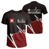 Outdoor Casual Sportswear Tshirts For Men Clothing Switzerland National Emblem Flag 3d Print Cool T-Shirt Gym Tops O Neck Tees