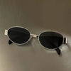 Dim Gray Retro Steampunk Sun Protection Sunglasses Vintage New Women's Metal Oval Sunglasses Ladies Classic UV400 Sunscreen Eyewear