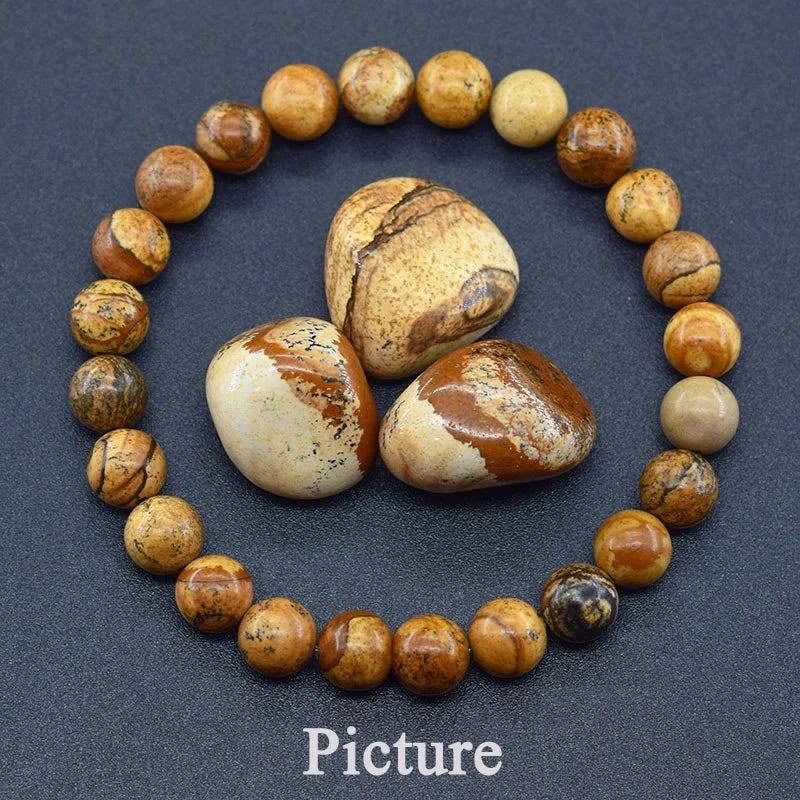 Dark Slate Gray Natural Stone Genuine 5A Red Jasper Prayer Beaded Bracelets Women Men Rosary Meditation Bracelets Yoga Meditation Jewelry Gift