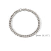 White Smoke Gold Color Stainless Steel Cuban Chain Men's Bracelet Simple Retro Bracelet For Women Hip Hop Jewelry Trend Accessories Gift