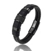 White Smoke Luxury Vintage Multilayer Brown Leather Stainless Steel  Men Bracelet Bead Bracelet Jewelry Male Wrist Bangle Christmas Gifts