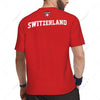 Exclusive design Switzerland Flag Grain 3D Printed Men For Running Bike Soccer Tennis Fitness Sports tshirt Mesh Short T-shirt