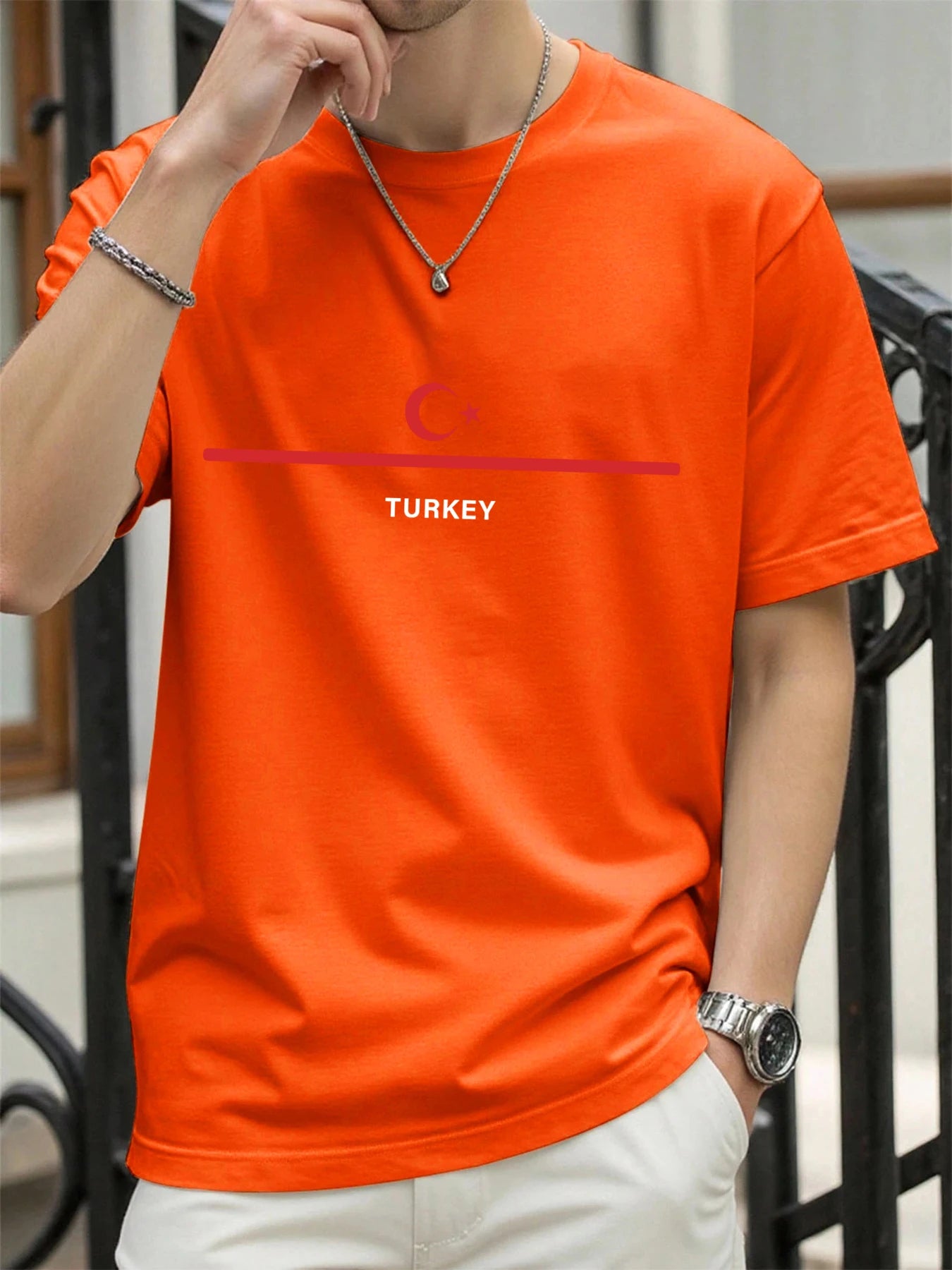 Turkey National Flag Printed Men T Shirts Hip Hop All-Match T-Shirt Cotton Summer Clothes Casual Oversize Trendy Sportswear streetwear fashion product image 20