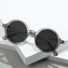 White Smoke Fashion TR90 Round Big Frame Myopia Optical Prescription Gray Sunglasses For Women Men Driving Fishing Retro Sunglasses 0 to-6.0