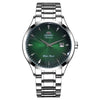 White Smoke Orient Automatic Men's Watch, Black Dial Stainless Steel Band, Water Resistant Classic Business Wristwatch with Date Display