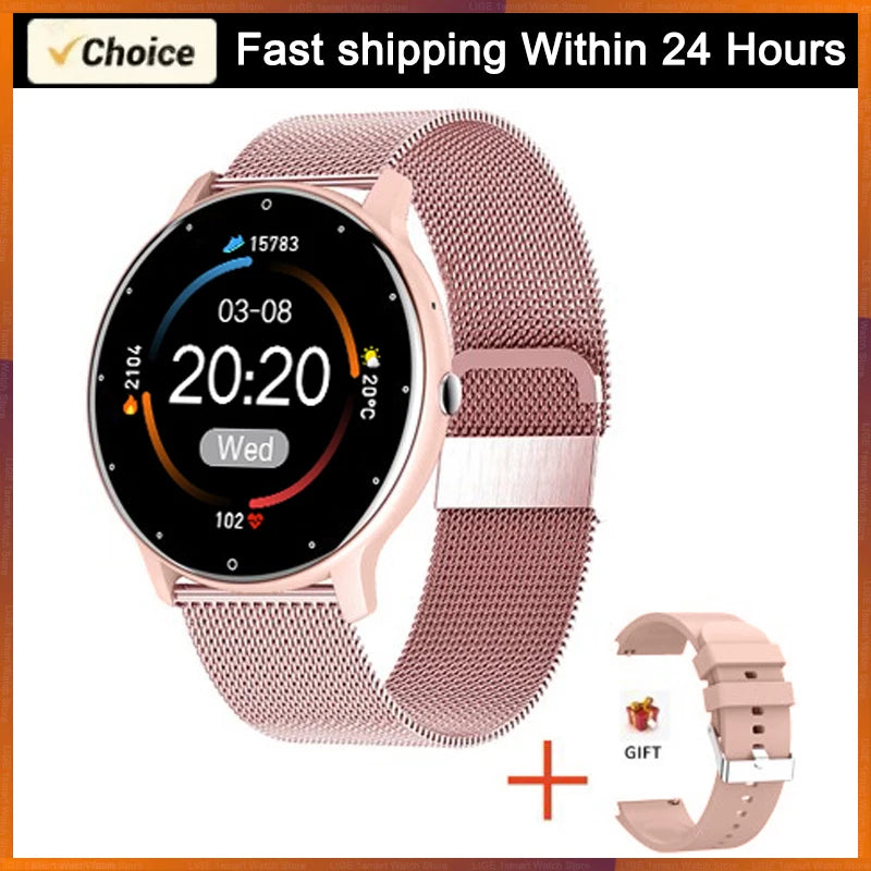 White Smoke LIGE Waterproof Women Smart Band Watch Real-time Weather Forecast Men Watches Sports Ladies Smart Watch For Women Android IOS