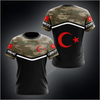 Turkish Men's T-Shirts Fashion Short Sleeve Tops Turkish Flag Print Shirts Summer Round Neck Oversized Men's Clothing Camisa