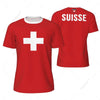 Sports Mesh T-shirt Switzerland Swiss Flag For Running Bike Soccer Tennis Football Fitness Tees 3D Printed
