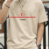 Turkey National Flag Printed Men T Shirts Hip Hop All-Match T-Shirt Cotton Summer Clothes Casual Oversize Trendy Sportswear