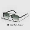 Lavender Ruiao Square Mens Designer Sunglasses Metal Frame Gradient Luxury Shades UV400 Rectangle Pilot Sun Glasses for Men