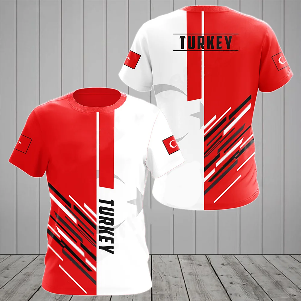 Turkish Men's T-Shirts Fashion Short Sleeve Tops Turkish Flag Print Shirts Summer Round Neck Oversized Men's Clothing Camisa streetwear fashion product image 10