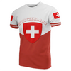 Outdoor Casual Sportswear Tshirts For Men Clothing Switzerland National Emblem Flag 3d Print Cool T-Shirt Gym Tops O Neck Tees