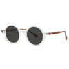White Smoke Fashion TR90 Round Big Frame Myopia Optical Prescription Gray Sunglasses For Women Men Driving Fishing Retro Sunglasses 0 to-6.0