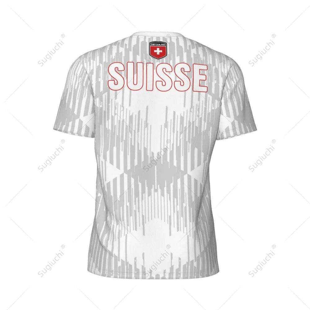 Sports Mesh T-shirt Switzerland Swiss Flag For Running Bike Soccer Tennis Football Fitness Tees 3D Printed