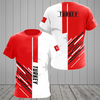 Turkish Men's T-Shirts Fashion Short Sleeve Tops Turkish Flag Print Shirts Summer Round Neck Oversized Men's Clothing Camisa
