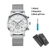 White Smoke HANNAH MARTIN Brand Top Men Watch Black Stainless Steel Fashion Waterproof Sports Multifunctional Quartz Watch Relogio Masculino