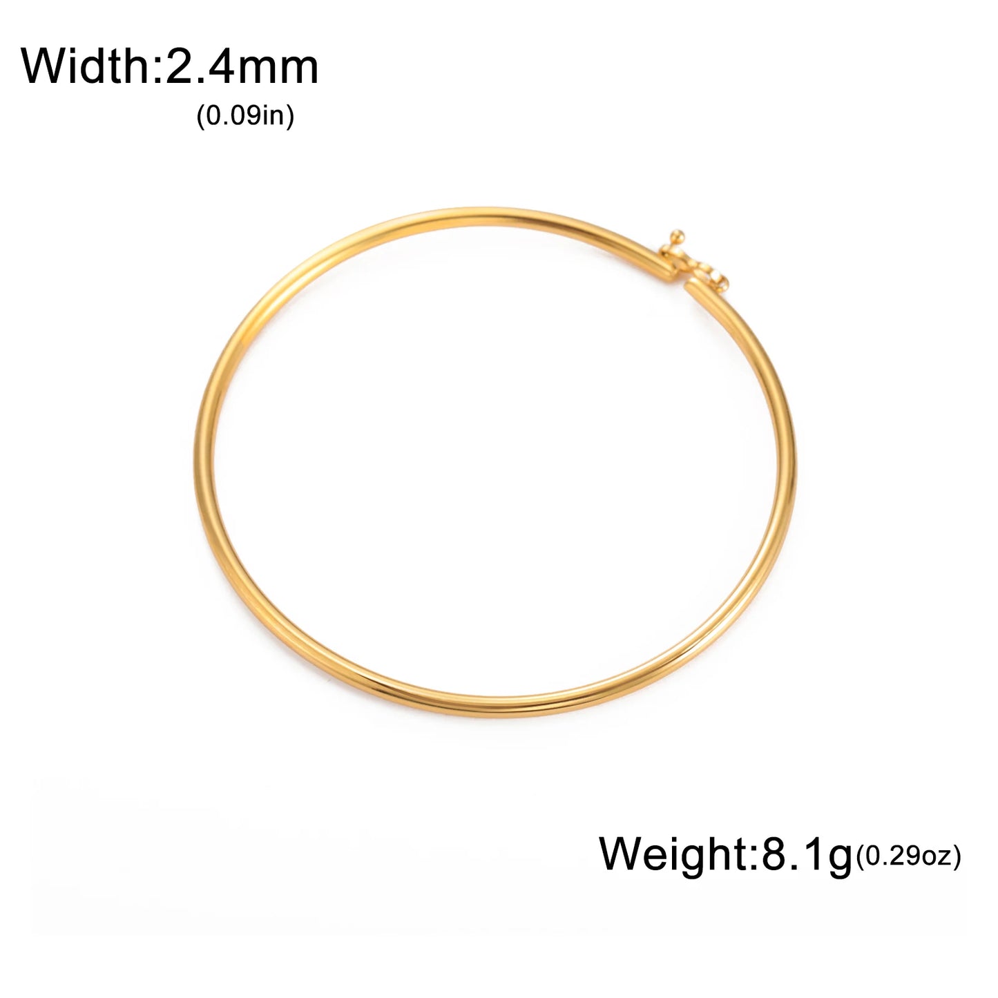 White Smoke Lucktune Fashion Metal Simple Cuff Bracelets Stainless Steel Gold Color Jewelry Bracelets Women's Accessories Date Party Gift