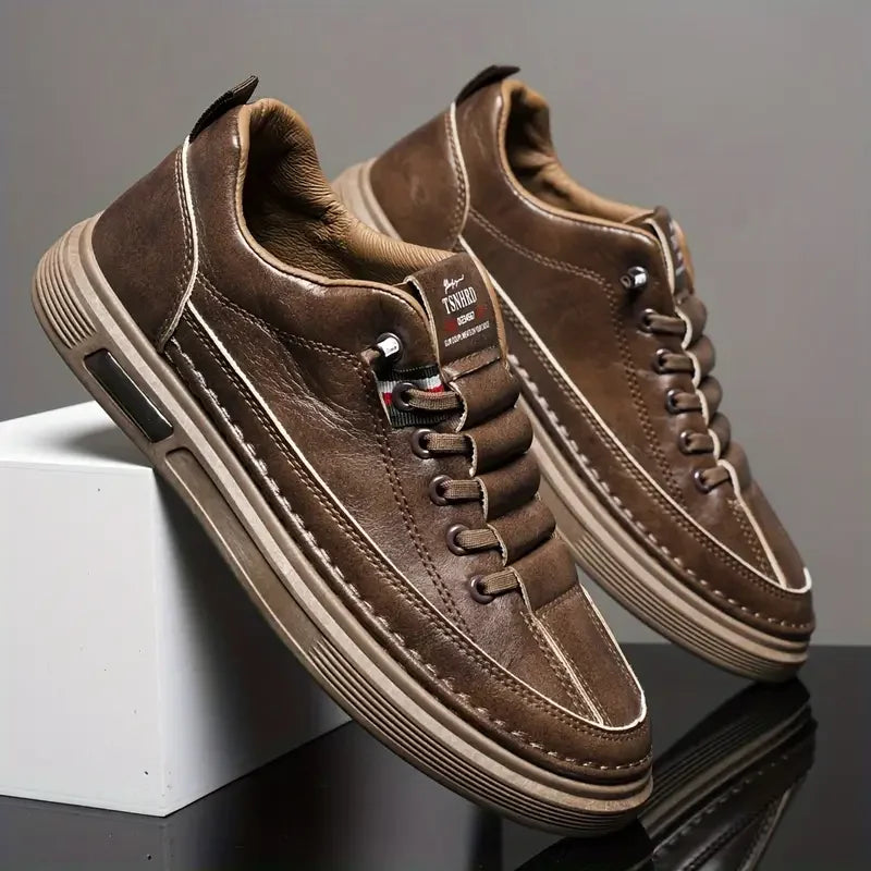 Casual leather sneakers / Comfort shoes / Everyday walking streetwear fashion product image 5