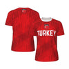 Fashion Turkey Flag Football T Shirt Casual Summer Short Sleeve Mens 3D Printed Sports T-shirt Loose Street Quick Dry Tees Tops