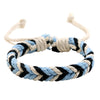 White Smoke DIY Handmade Braided Rope Bracelet Colorful Ethnic Weave Bangles Jewelry Gift