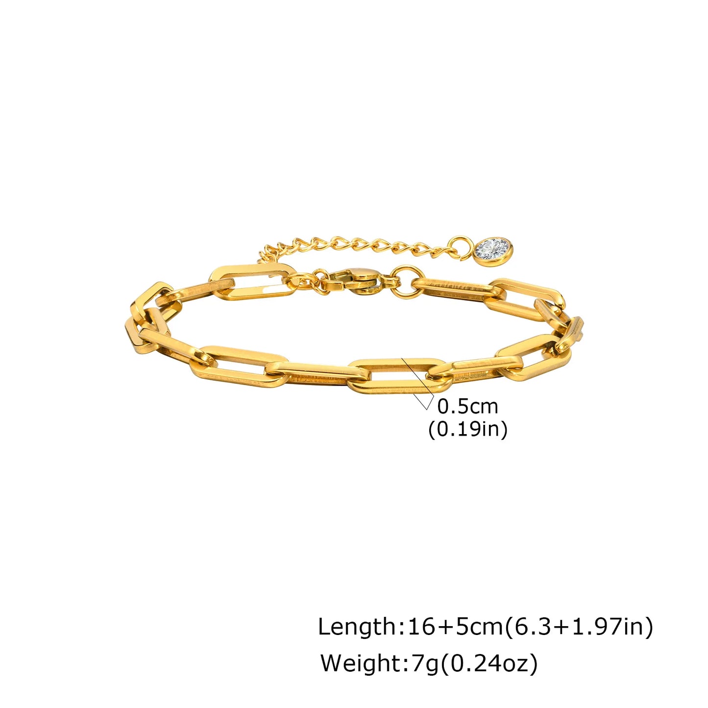 White Smoke Non Tarnish Stainless Steel Bracelet Gold Plated Stackable for Women, Thin Herringbone Chain Bracelet Waterproof Jewelry Gift