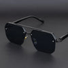 Dark Slate Gray New Retro Double Bridges Square Eyewear Metal Men Sunglasses Fashion Gradient Shades UV400 Women Sun Glasses