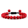 White Smoke 8mm Tiger Eye Stone Beads Bracelet Adjustable Braided Rope Bangles Natural Lava Rock Men Women Yoga Healing Balance Bracelets
