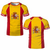 Spain Flag Graphic Jersey Fashion Geometric Print Quick-drying Football T-shirt Men Women Sports Training Casual Breathable Tops