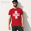 Men Retro Swiss Flag Of Switzerland Tshirt Tees O-neck T Shirts Women Boys 100% Cotton T-Shirt