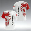 Men's T-shirts with Turkish flag camouflage print, Summer clothing with a crew neck, Fashionable plus-size short-sleeve tops