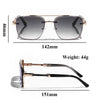 White Smoke Ruiao Square Mens Designer Sunglasses Metal Frame Gradient Luxury Shades UV400 Rectangle Pilot Sun Glasses for Men