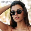 White Smoke ZENOTTIC Retro Small Round Polarized Sunglasses Men Women Lightweight Vintage UV400 Polarized Lenses Fashion Shades