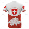 Outdoor Casual Sportswear Tshirts For Men Clothing Switzerland National Emblem Flag 3d Print Cool T-Shirt Gym Tops O Neck Tees