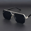Dark Slate Gray New Retro Double Bridges Square Eyewear Metal Men Sunglasses Fashion Gradient Shades UV400 Women Sun Glasses