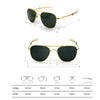 White Smoke Pilot AO Sunglasses Men Top Quality Brand Designer AGX Tempered Glass Lens Sun Glasses Male