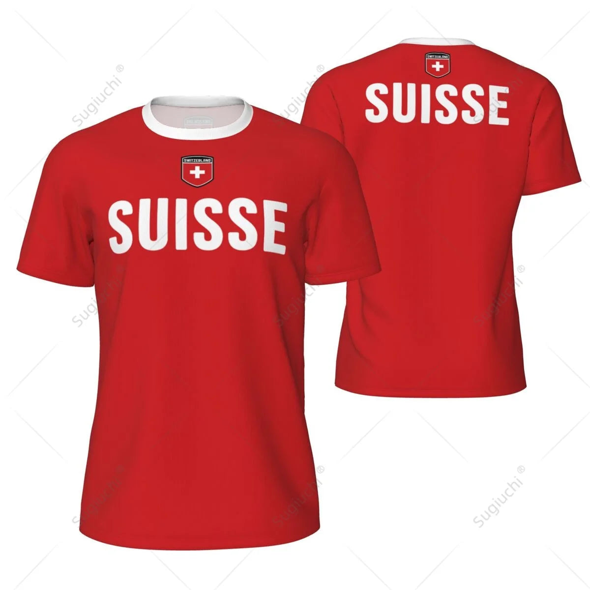 Sports Mesh T-shirt Switzerland Swiss Flag For Running Bike Soccer Tennis Football Fitness Tees 3D Printed