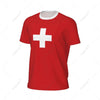 Sports Mesh T-shirt Switzerland Swiss Flag For Running Bike Soccer Tennis Football Fitness Tees 3D Printed