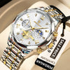 Seashell POEDAGAR Luxury Men Watch Top Original Waterproof Luminous Chronograph Man Wristwatch Stainless Steel Quartz Men's Watches Reloj