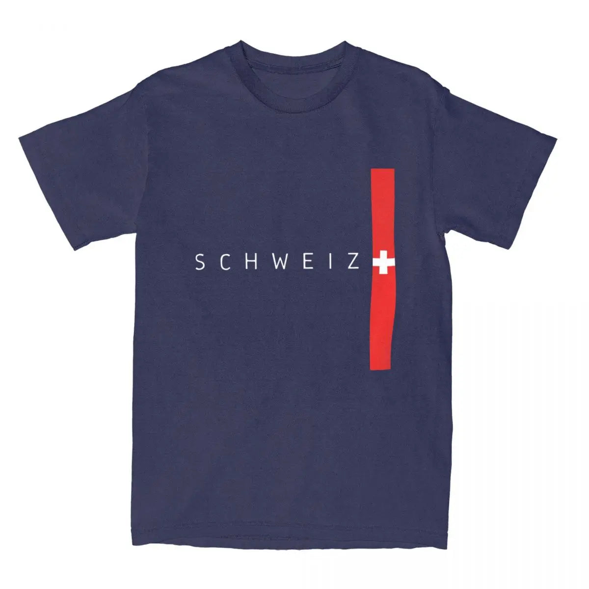 Novelty Switzerland Flag County T-Shirts Men Round Neck Pure Cotton T Shirt Short Sleeve Tees Big Size Tops streetwear fashion product image 18