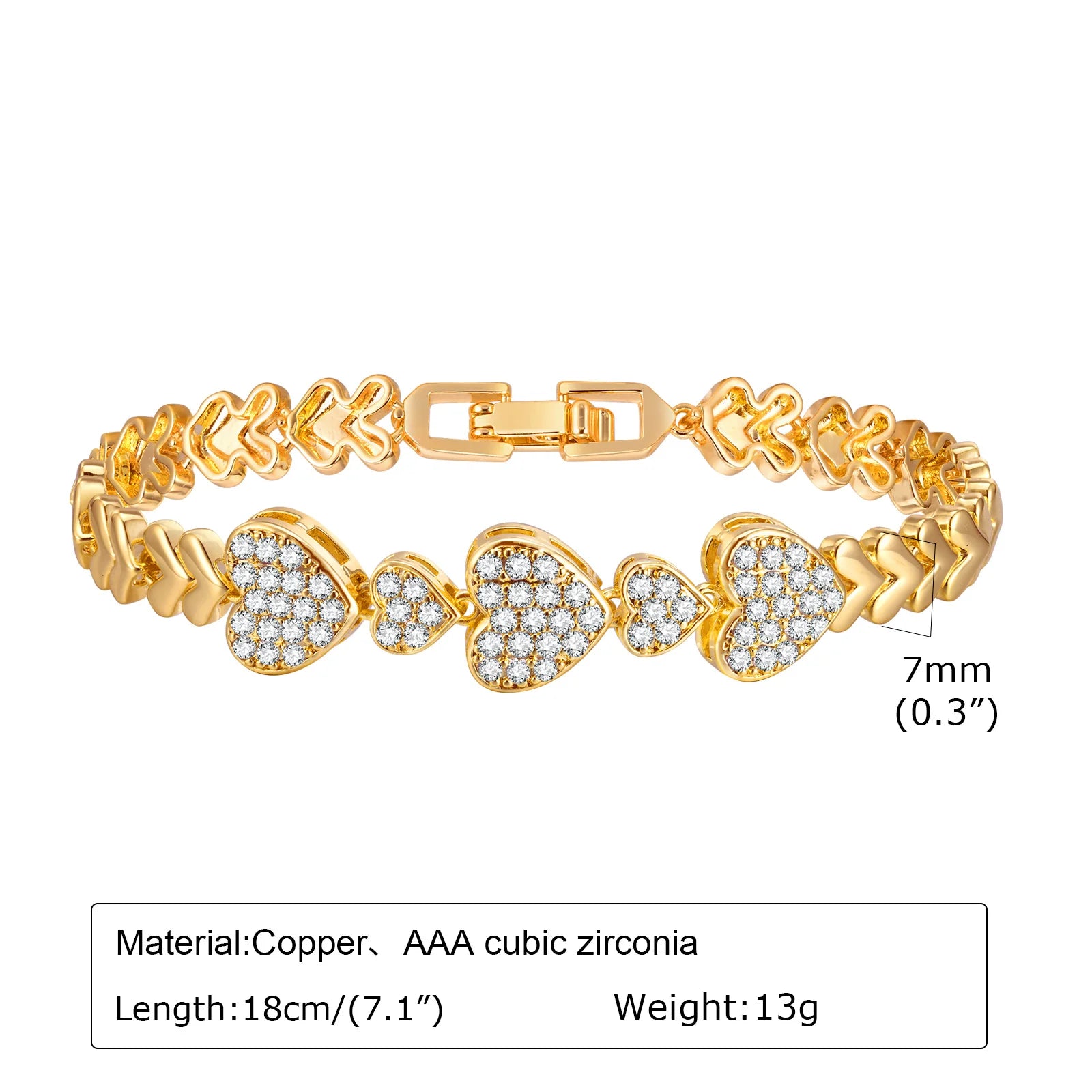 White Smoke Paperclip Chain Bracelet 14K Gold Plated Cubic Zirconia Watch Strap Chunky Link Adjustable Stackable Jewelry For Women Girl Gift