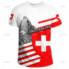 Outdoor Casual Sportswear Tshirts For Men Clothing Switzerland National Emblem Flag 3d Print Cool T-Shirt Gym Tops O Neck Tees
