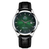 White Smoke Orient Automatic Men's Watch, Black Dial Stainless Steel Band, Water Resistant Classic Business Wristwatch with Date Display