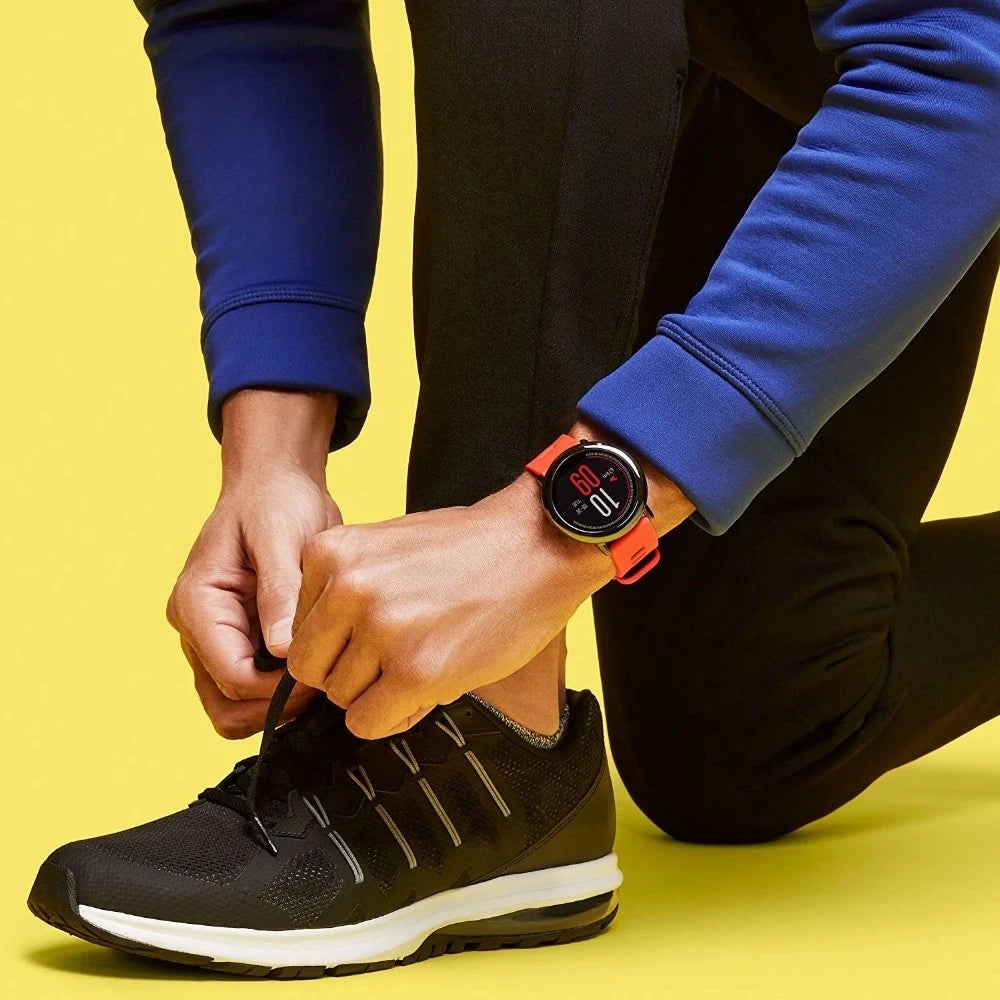 Light Goldenrod Original Amazfit Pace Men's Smart Watch Sportwatch Global Firmware with English Language Stock Bluetooth Watch GPS 95New Watches