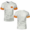 Spain Flag Graphic Jersey Fashion Geometric Print Quick-drying Football T-shirt Men Women Sports Training Casual Breathable Tops