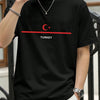 Turkey National Flag Printed Men T Shirts Hip Hop All-Match T-Shirt Cotton Summer Clothes Casual Oversize Trendy Sportswear