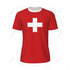 Sports Mesh T-shirt Switzerland Swiss Flag For Running Bike Soccer Tennis Football Fitness Tees 3D Printed