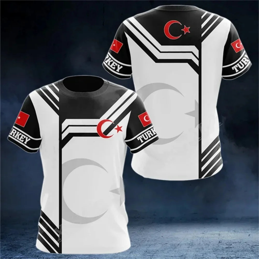 Turkey National Team Jersey - Athletic Tee with Crescent Star & Flag Patches, Ideal for Sports Fans & Patriotic Streetwear streetwear fashion product image 12