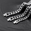 Dark Slate Gray Vnox 6/8/10/12mm Cuban Chain Bracelets for Men Women, Solid Stainless Steel Curb Link Chain Wristband Jewelry