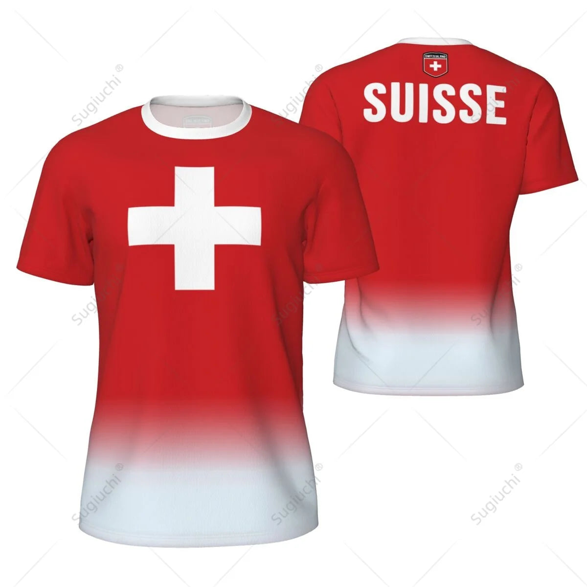 Sports Mesh T-shirt Switzerland Swiss Flag For Running Bike Soccer Tennis Football Fitness Tees 3D Printed streetwear fashion product image 2